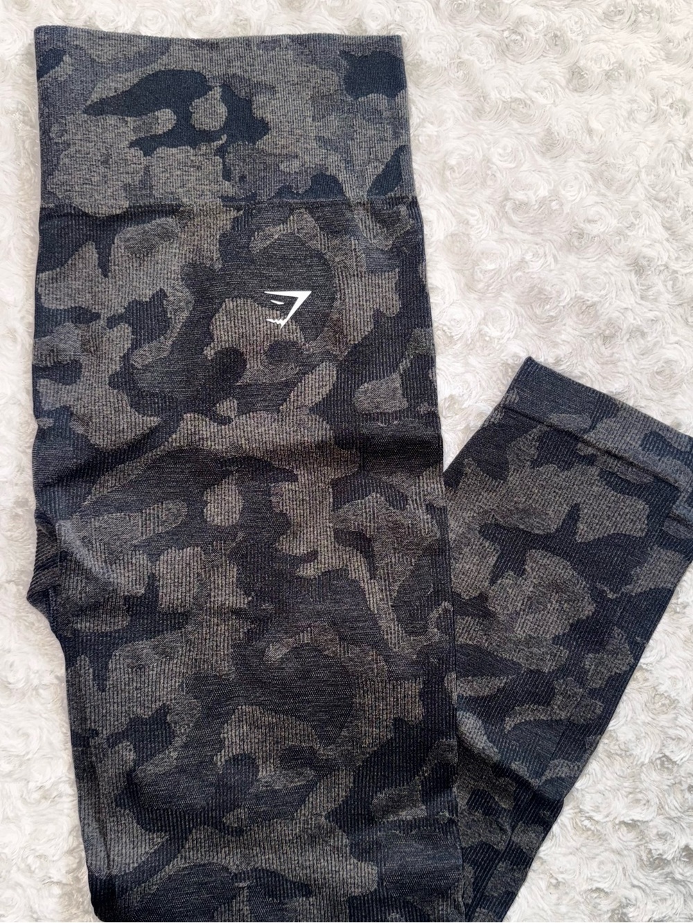Gymshark Black Camo Leggings - Size XL